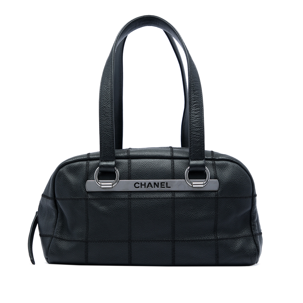 Pre-Loved Chanel Chocolate Bar Caviar Shoulder Bag